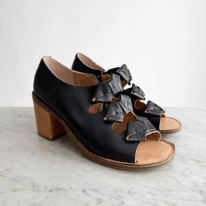 Latigo Vega Anthropologie black leather‎ sandals booties size 9.5